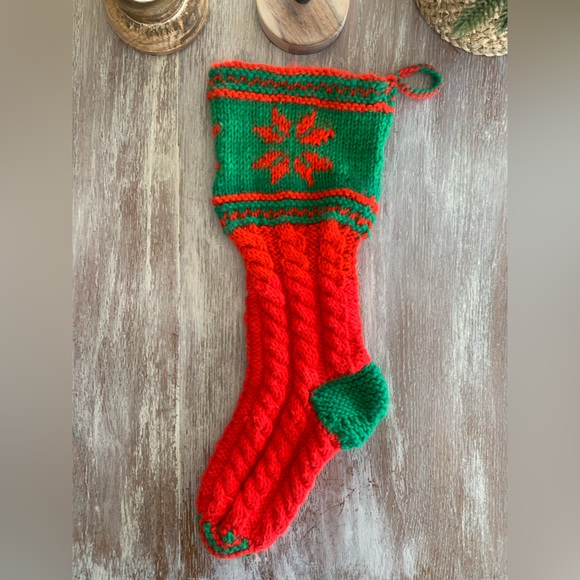 🌿🎄 Handmade Crocheted Christmas Stockings - Picture 3 of 10